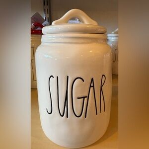 White Ceramic Sugar Canister